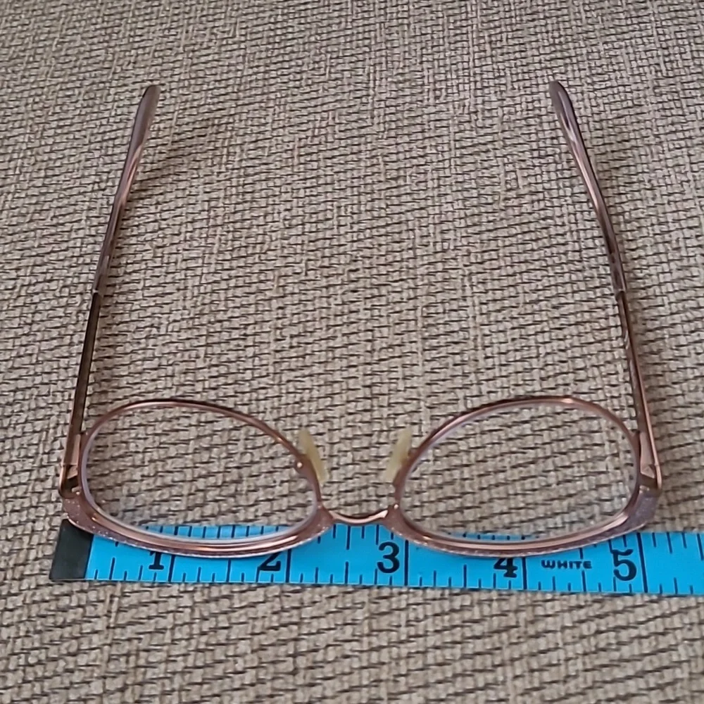 GUESS METALLIC ROSE GOLD EYEGLASS FRAME 51 16 135